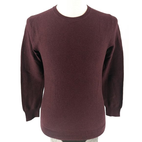 J. Crew XS 100% Cotton Sweater Dark Red - Picture 1 of 7